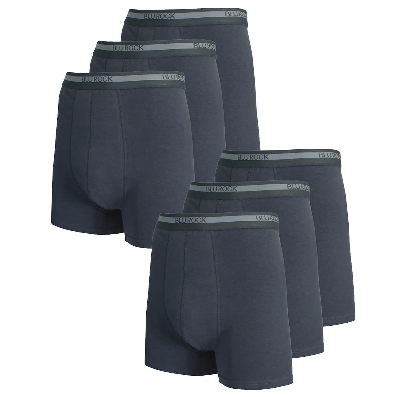 Galaxy by Harvic Men's Stretch Cotton Boxer Briefs 6 Pack